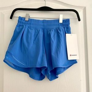 Lululemon Blue Nile Hotty Hot Low-Rise Lined Short 4" Blue Nile Size 2 Sz 2
